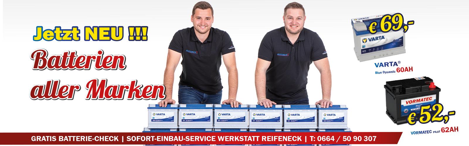 Batterieeck - Sofort-Einbau Service Reifeneck Hatzendorf